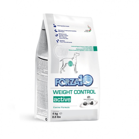Forza10 Active Weight Control полнорационный диетический корм для взрослых собак, с рыбой - 4 кг