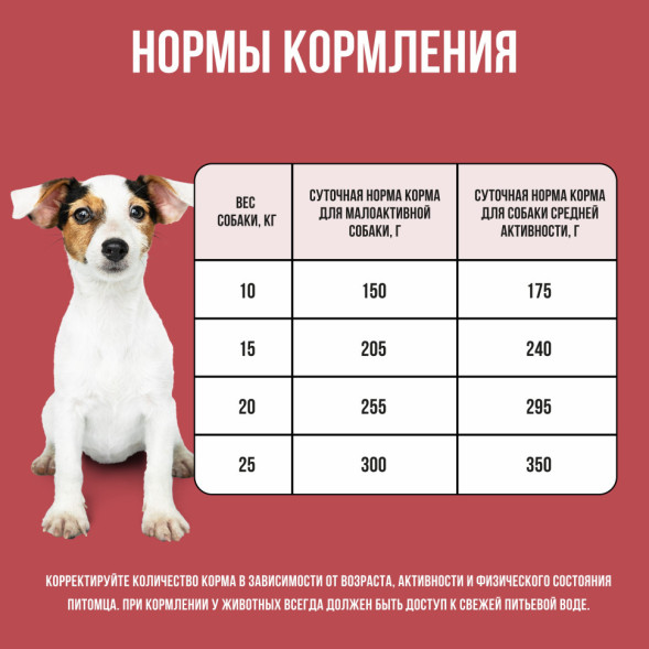 BOWL WOW сухой корм для взрослых собак средних пород с индейкой, курицей, рисом и свеклой - 5 кг