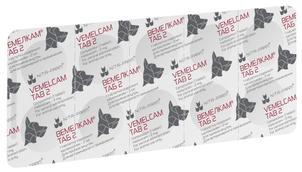 Вемелкам Таб 2 мг противовоспалительный препарат для кошек и собак - 10 таблеток